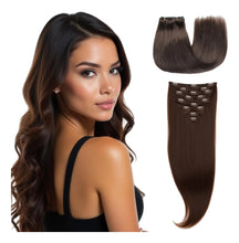 Cargar imagen en el visor de la galería, Ysys Extensiones De Cabello Humano Remy Con Clip 7 Piezas
