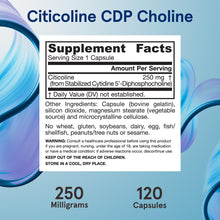 Cargar imagen en el visor de la galería, Jarrow Formulas Citicoline Cdp Coline 250 Mg 120 Cápsulas -
