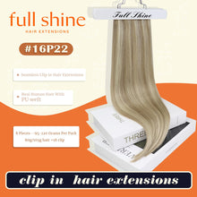 Cargar imagen en el visor de la galería, Full Shine Extensiones De Cabello Humano Lacio Remy Con
