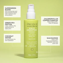 Cargar imagen en el visor de la galería, Pacifica Beauty Kale Smoothie Loción Refinadora | Niacinamida + Vitamina C + E + Cobre | Minimiza Poros | Todo Tipo de Piel | Vegana
