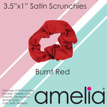 Cargar imagen en el visor de la galería, Amelia Beauty Products Paquete De 8 Coleteros De Satén Rojo
