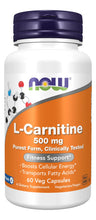 Cargar imagen en el visor de la galería, NOW L-Carnitina 500 mg | Forma Más Pura | Alta Biodisponibilidad
