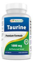 Cargar imagen en el visor de la galería, Best Naturals Taurina 1000 Mg 250 Tabletas Apoya La Salud

