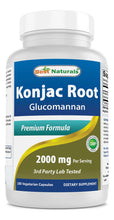 Cargar imagen en el visor de la galería, Best Naturals Raíz De Konjac 2000 Mg 180 Unidades
