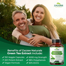 Cargar imagen en el visor de la galería, Zazzee Extracto De Té Verde Extra Fuerte 20:1 6000 Mg De
