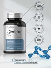 Cargar imagen en el visor de la galería, Horbäach L Ornitina Hcl   1900 Mg   120 Cápsulas
