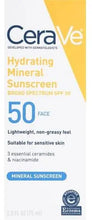 Cargar imagen en el visor de la galería, Cerave Protector Solar 100% Mineral Spf 50 Protector Solar
