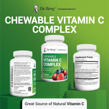 Cargar imagen en el visor de la galería, Dr. Berg's Complejo Vitamina C 100% Natural | 4 Bayas Orgánicas Liofilizadas | 60 Masticables
