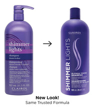 Cargar imagen en el visor de la galería, Clairol Professional Shimmer Lights Champú Morado 31.5 Onzas
