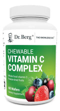 Cargar imagen en el visor de la galería, Dr. Berg's Complejo Vitamina C 100% Natural | 4 Bayas Orgánicas Liofilizadas | 60 Masticables
