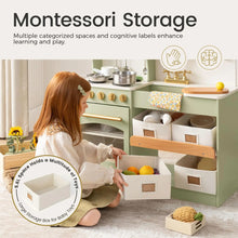 Cargar imagen en el visor de la galería, Tiny Land Play Kitchen For Kids Wooden Play Kitchen With Toy
