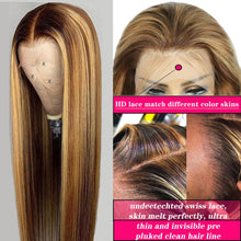 Cargar imagen en el visor de la galería, Peluca De Cabello Humano Con Encaje Frontal De 28 Pulgadas

