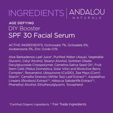 Cargar imagen en el visor de la galería, Andalou Naturals Diy Booster Spf 30 Suero Facial Sin Perfume
