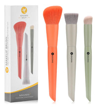 Cargar imagen en el visor de la galería, Kingmas Juego De 3 Brochas Para Base De Maquillaje Kabuki
