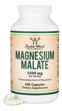 Cargar imagen en el visor de la galería, Double Wood Supplements Cápsulas De Malato De Magnesio 420
