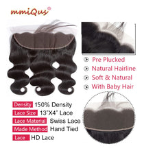 Cargar imagen en el visor de la galería, Frontal Encaje HD 13x4 Body Wave | 100% Cabello Humano Virgen Brasileño | 18 Pulg | Densidad 150% | Grado 12A
