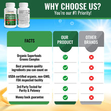Cargar imagen en el visor de la galería, Caraway Vitamins Super Greens Orgánico | 60 Tabletas | Inmunidad y Energía

