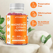 Cargar imagen en el visor de la galería, Vitamatic Gomitas de Citrato de Magnesio 600 mg | 60 Gomitas Veganas
