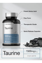 Cargar imagen en el visor de la galería, Horbäach Taurina 1500 mg | 180 Cápsulas | Energía y Corazón
