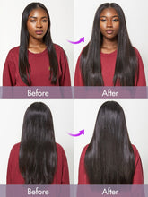 Cargar imagen en el visor de la galería, Luvme Hair Extensiones Cabello Humano Remy Clip | 22" | Negro Natural | 7-9 Piezas
