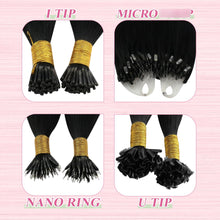 Cargar imagen en el visor de la galería, Youngsee Extensiones De Cabello Humano Con Punta En U Color
