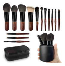 Cargar imagen en el visor de la galería, Jilier Juego De Brochas De Maquillaje De Viaje 14 Piezas De
