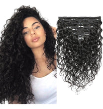 Cargar imagen en el visor de la galería, Doren Extensiones De Cabello Humano Rizado Profundo Con Clip
