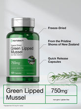 Cargar imagen en el visor de la galería, Horbäach Mejillón De Labios Verdes   750 Mg   120 Cápsulas
