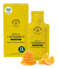 Cargar imagen en el visor de la galería, Beekeeper's Naturals Propóleos + Vitamina C Liposomal 1000mg | 12 Sobres
