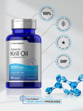 Cargar imagen en el visor de la galería, Aceite de Krill Antártico 2000 mg | 60 Cáps Blandas | Omega-3 + Astaxantina | Horbäach
