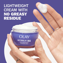 Cargar imagen en el visor de la galería, Olay Retinol 24 MAX Crema Hidratante Facial de Noche | Antiarrugas | Sin Fragancia | No Grasa
