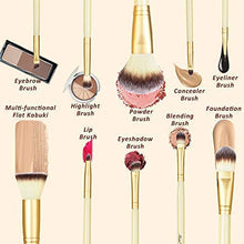 Cargar imagen en el visor de la galería, Matto Juego De Brochas De Maquillaje Doradas 10 Piezas Con
