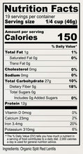 Cargar imagen en el visor de la galería, Anthonys Organic Split Lentejas Rojas 2 Lb Masoor Dal Sin
