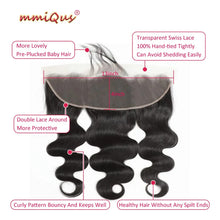 Cargar imagen en el visor de la galería, Frontal Encaje HD 13x4 Body Wave | 100% Cabello Humano Virgen Brasileño | 18 Pulg | Densidad 150% | Grado 12A
