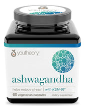 Cargar imagen en el visor de la galería, Youtheory Ashwagandha 60 Unidades 1 Botella
