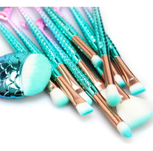 Cargar imagen en el visor de la galería, Juego De 11 Brochas De Maquillaje Con Mango Colorido De Cola
