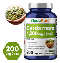 Cargar imagen en el visor de la galería, Nusapure Extracto De Cardamomo 4000mg 200 Cápsulas
