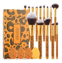 Cargar imagen en el visor de la galería, Docolor Brochas De Maquillaje De Leopardo 14 Piezas Base
