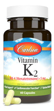 Cargar imagen en el visor de la galería, Carlson Vitamina K2 MK-4 5mg | Huesos Fuertes + Salud Cardiovascular | Sin Soja | Probado por FDA | 180 Cápsulas
