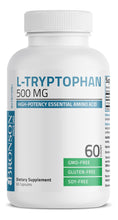 Cargar imagen en el visor de la galería, Bronson L-tryptophan 500 Mg High Potency Essential Amino
