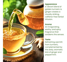 Cargar imagen en el visor de la galería, Rachel's Tea Mezcla Herbal | 60 Bolsas / 120 Tazas | Cúrcuma + Jengibre + Manzanilla | Sin Cafeína | 100% Natural
