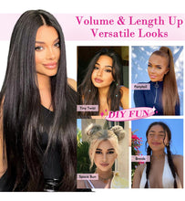 Cargar imagen en el visor de la galería, Reecho Extensiones Cabello Clip 28" | Pack 4 | Café Humo + Rubio Platino
