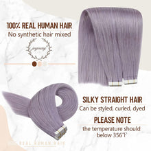 Cargar imagen en el visor de la galería, Joyoung Extensiones De Cabello Humano Con Cinta Color Morado
