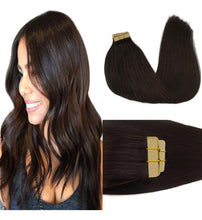 Cargar imagen en el visor de la galería, Goo Goo Extensiones De Cabello Humano Con Cinta 2 Marrón
