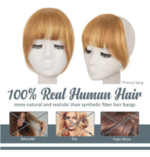 Cargar imagen en el visor de la galería, Barsdar Flequillo Con Clip 100 % Cabello Humano Real Color
