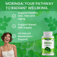Cargar imagen en el visor de la galería, Pura Vida Moringa Orgánica 120 Cápsulas 500mg | Origen Único Nicaragua | Energía + Metabolismo + Inmunidad

