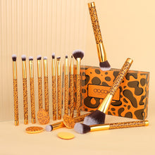 Cargar imagen en el visor de la galería, Docolor Brochas De Maquillaje De Leopardo 14 Piezas Base
