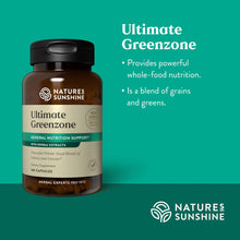 Cargar imagen en el visor de la galería, Nature's Sunshine Ultimate Greenzone 180 Cápsulas | Inmunidad + pH Equilibrado | Espirulina + Quínoa + Amaranto + Chía | Omega 3 y 6 | Multivitamínico Natural
