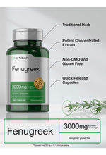 Cargar imagen en el visor de la galería, Horbaach Fenogreco 3000 mg | 150 Cápsulas | Sin OGM y Sin Gluten
