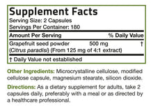 Cargar imagen en el visor de la galería, Bronson Extracto Semilla de Pomelo 500mg | 360 Cápsulas Vegetarianas | Citrus Paradisi | Inmunidad + Salud Gastrointestinal | Sin OGM | Vegano
